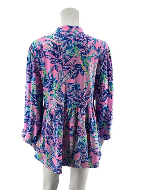 Lilly Pulitzer Arabelle Tunic Top Sink Or Swim Print Size Large