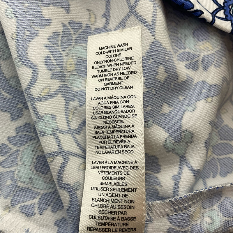 Chico's White/Blue Floral Pre-Owned Ladies Top - Size Medium - Margaret’s Fine Consignment