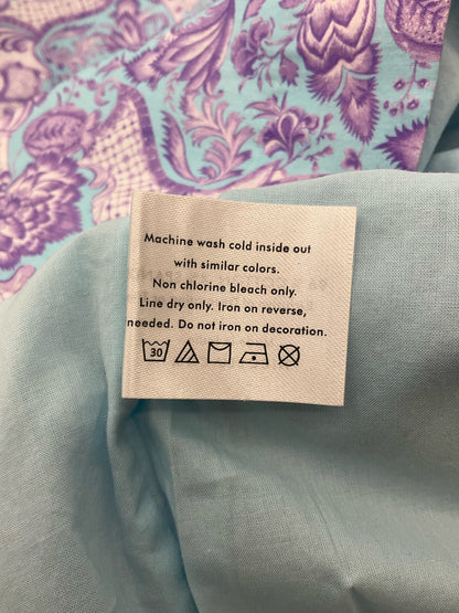 nicoblu Aqua/Purple Dress Aqua/Purple Floral Pre-Owned Ladies Dress - Size 2 - Size 2