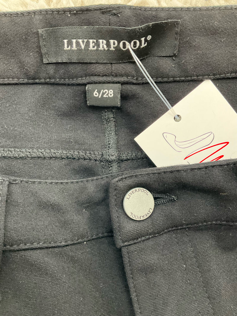 Liverpool Black Solid Pre-Owned Ladies Pants - Size 6