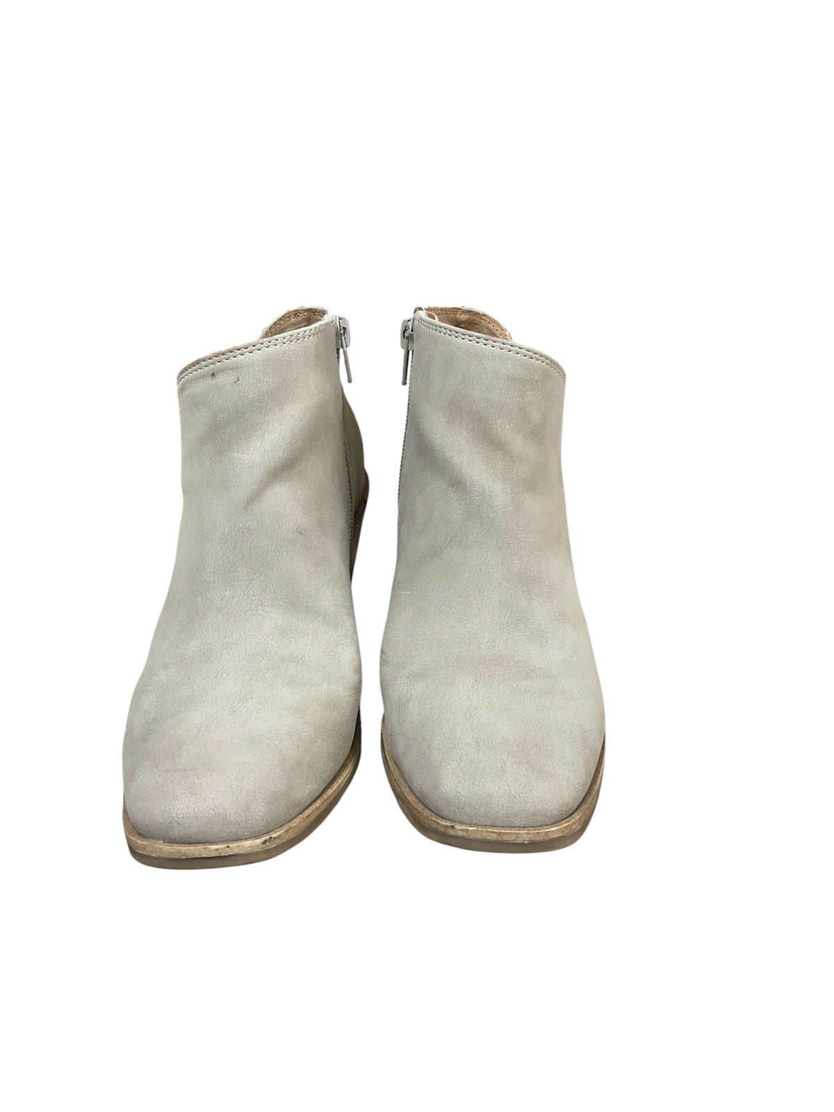 Lucky Brand Womens Tan Suede Wedge Ankle Booties | Size 8 M
