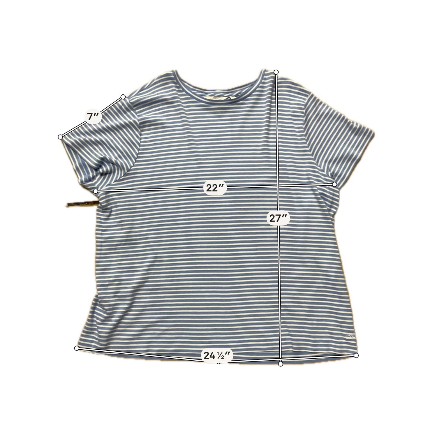 Vineyard Vines Striped Pima Cotton Modal Tee Size 3X Blue White