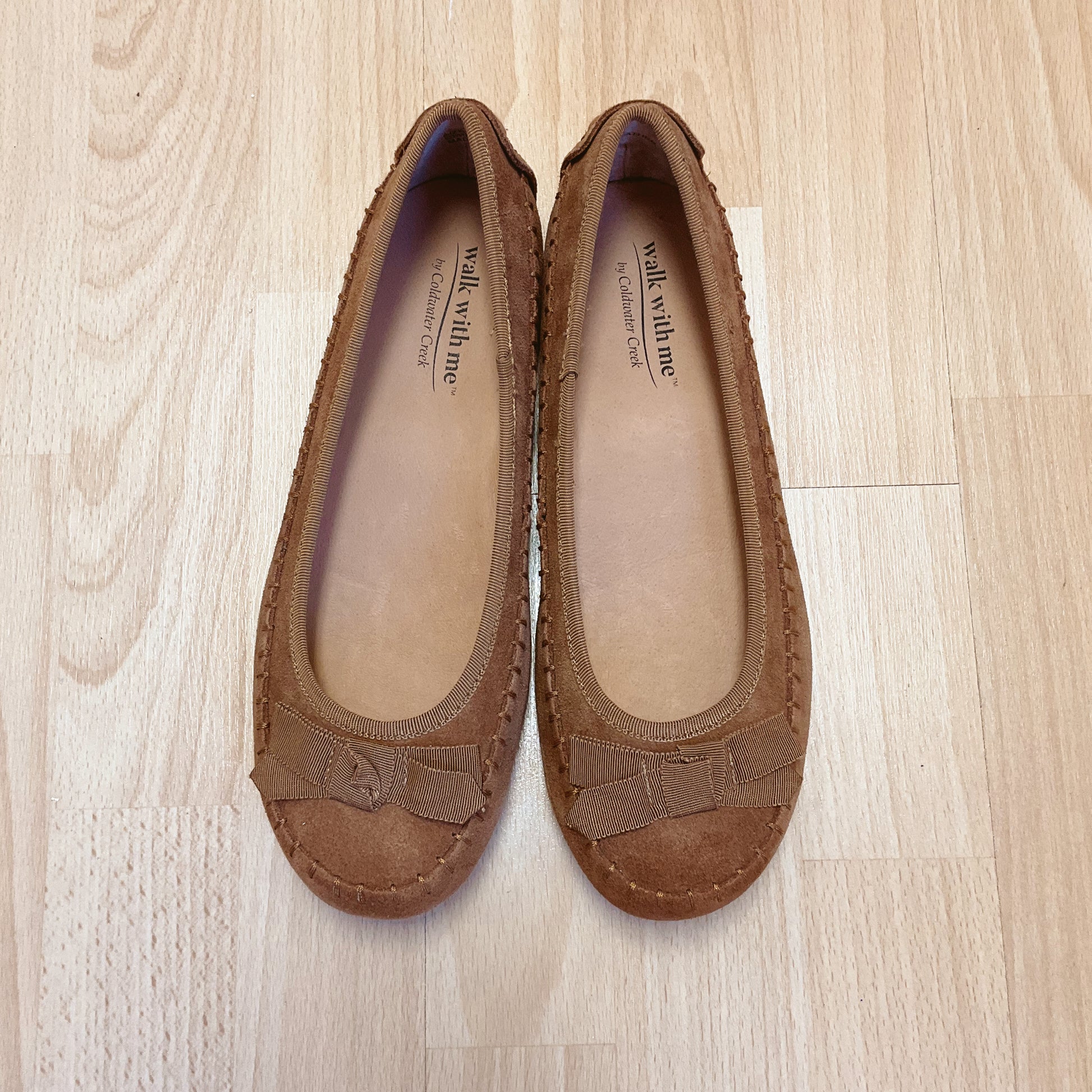 Coldwater Creek Camel Suede Flats Size 8