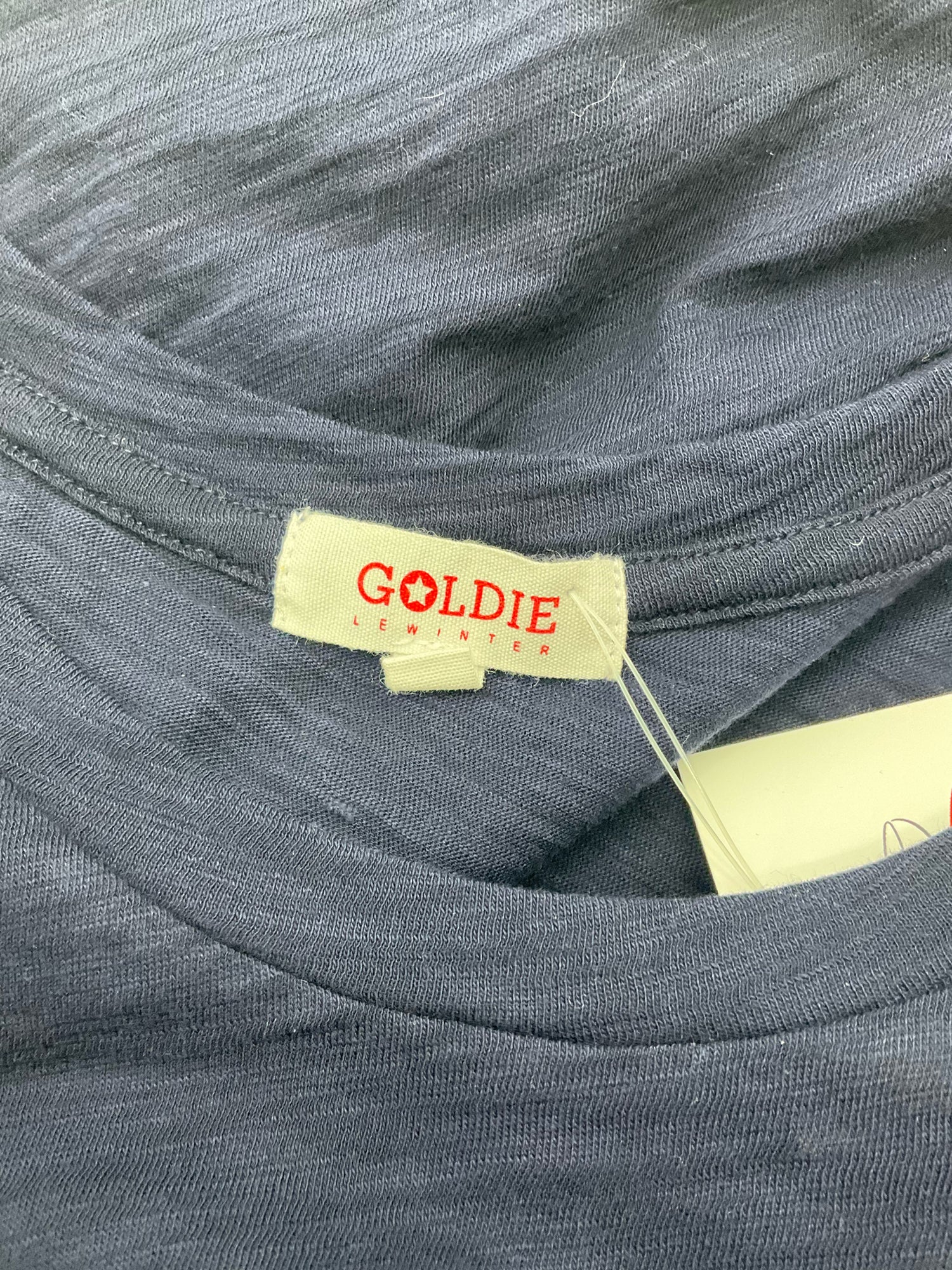 Goldie Lewinter Navy Pima Cotton Muscle Tank Top Size Medium
