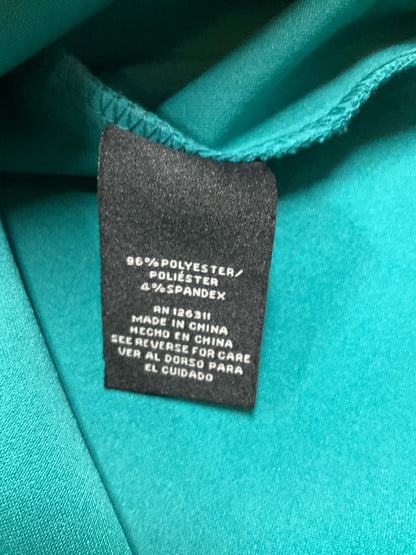 Ronni Nicole Teal Sleeveless Stretch Crepe Sheath Dress | Size 14