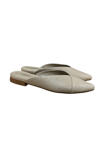 Kaanas Catania Tan Snake Embossed Pointed Toe Mules | Size 8 - ONLINE ONLY