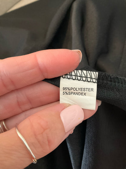 No Brand Houndstooth Tie-Neck Dress Black White A-Line Size XL