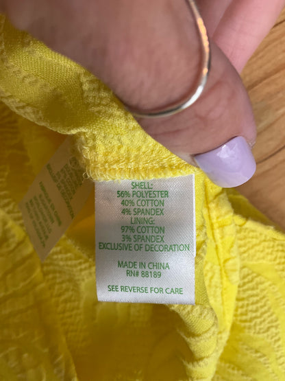 Lilly Pulitzer Kallie One-Shoulder Pineapple Jacquard Romper Size 4
