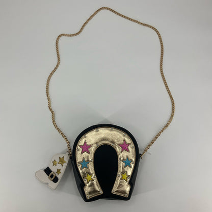 Betsey Johnson Giddy Up Horseshoe Rhinestone Crossbody Bag