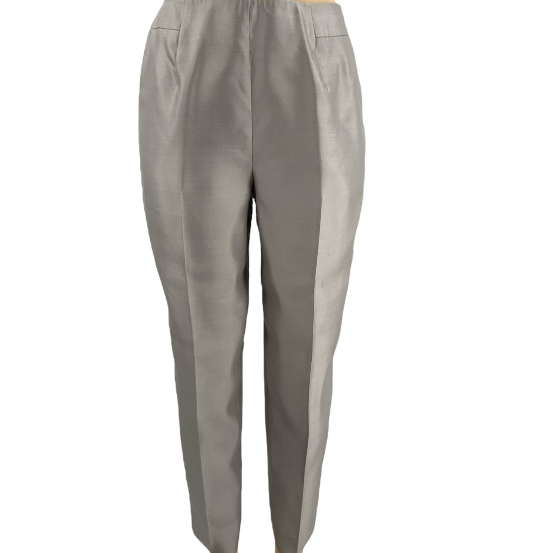 Talbots Gray Tapered Silk Pants – Size 6, Excellent Condition - Margaret’s Fine Consignment