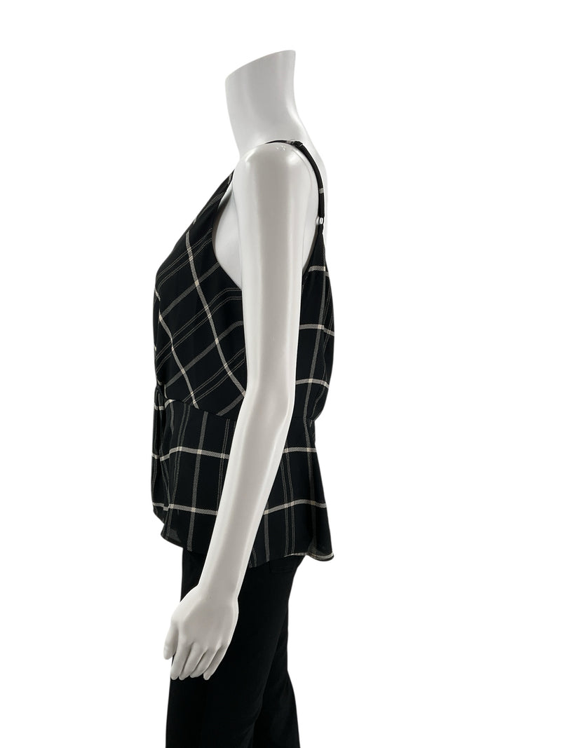 Cabi Black/Cream Print Pre-Owned Ladies Top -  Size 6