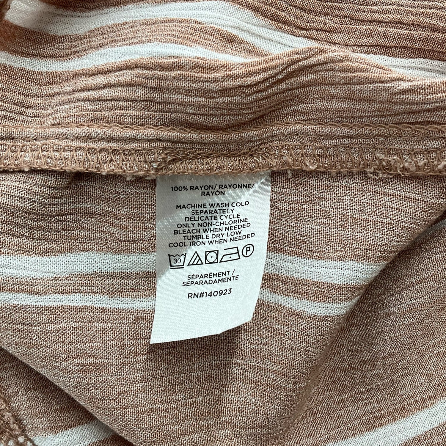 Loft Tan/White Striped Ladies Pre-Owned Maxi Dress - Size Small - Margaret’s Fine Consignment