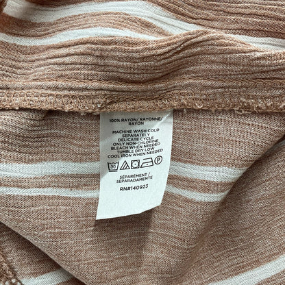 Loft Tan/White Striped Ladies Pre-Owned Maxi Dress - Size Small - Margaret’s Fine Consignment