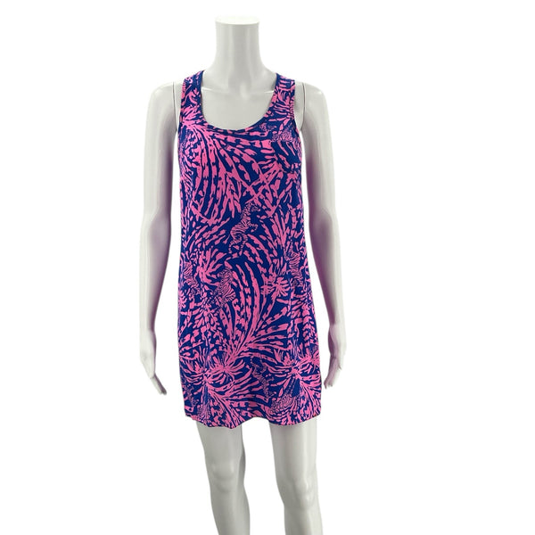 Lilly Pulitzer Blue/Pink Animal Pre-Owned Ladies Dress - Size XS