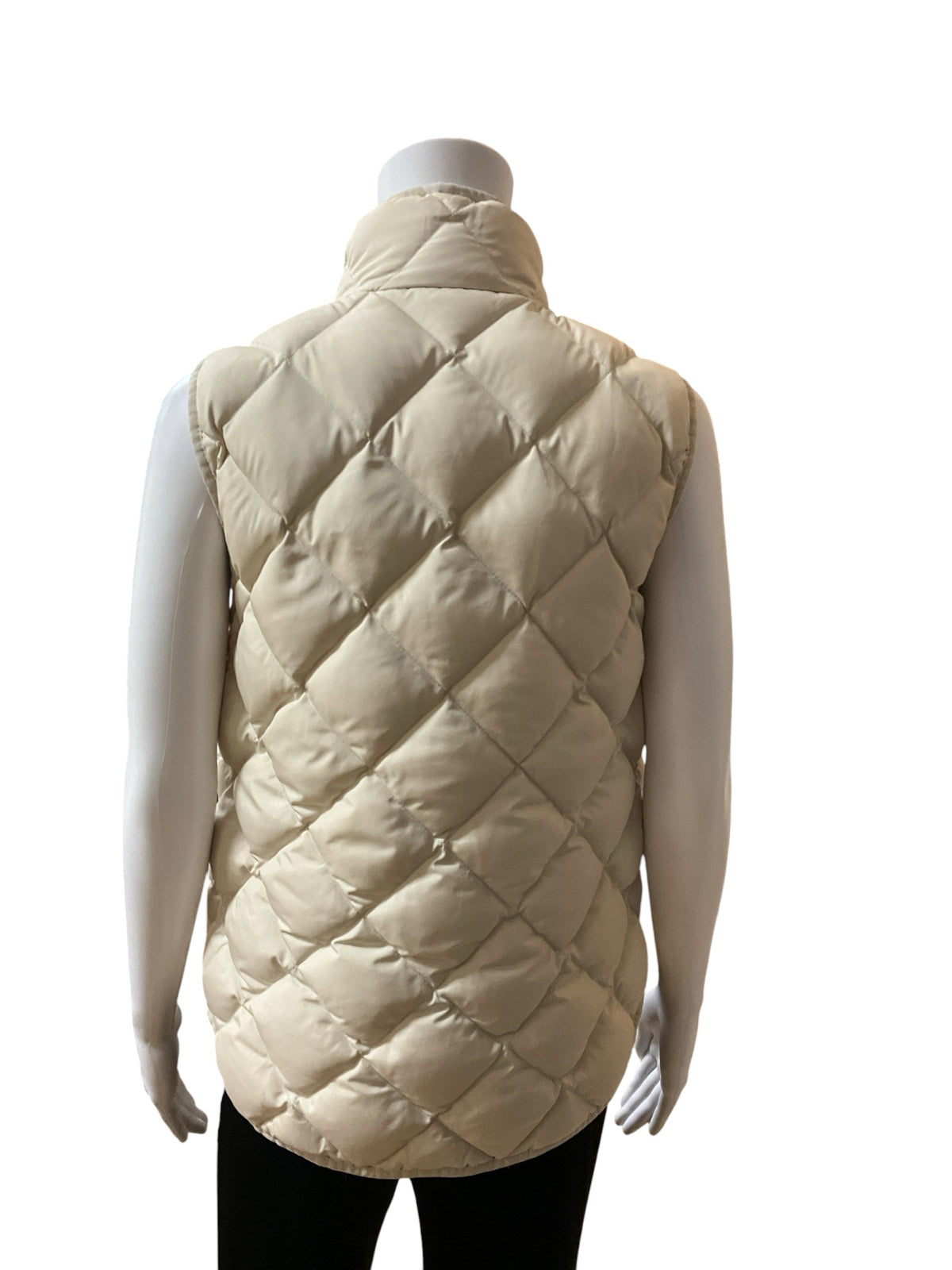 J. Crew Excursion Quilted Down Puffer Vest Ecru Size Small