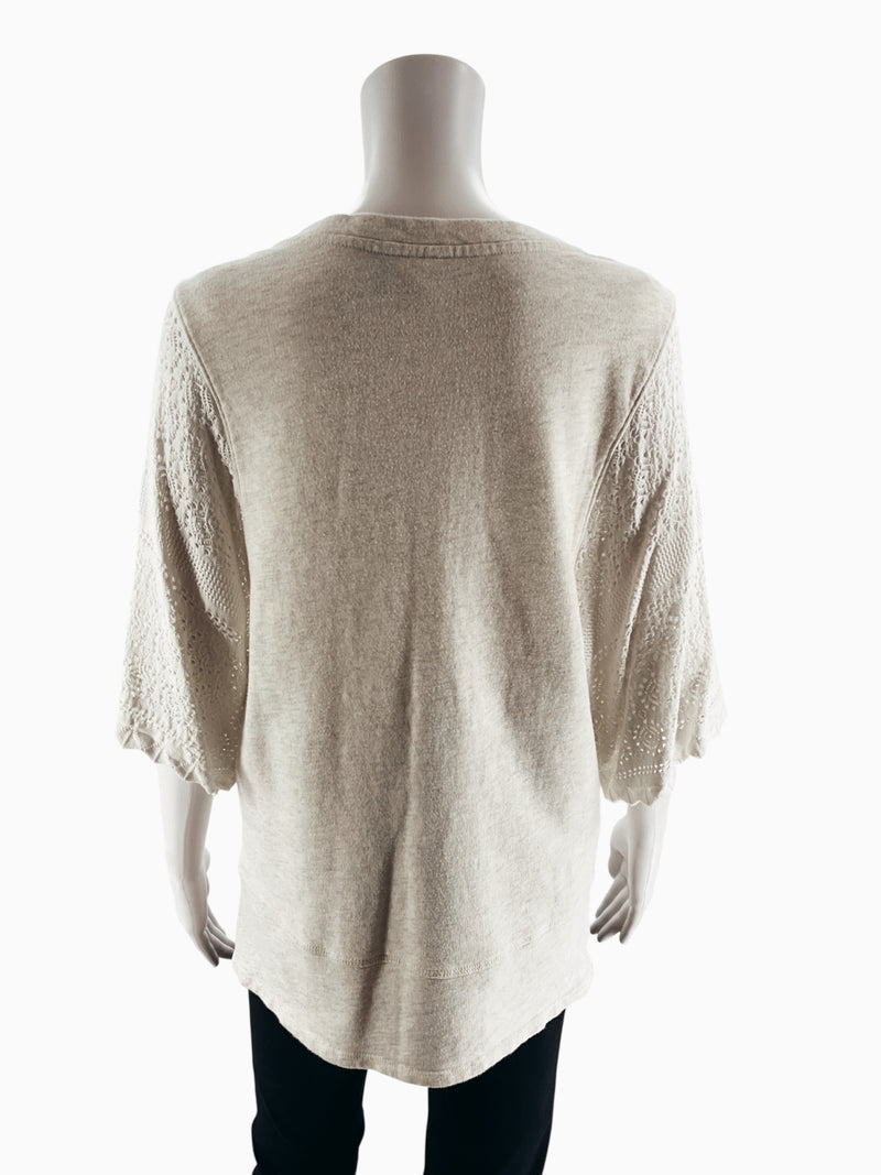 Akemi + Kin Oatmeal Pre-Owned Ladies Top - Size Small