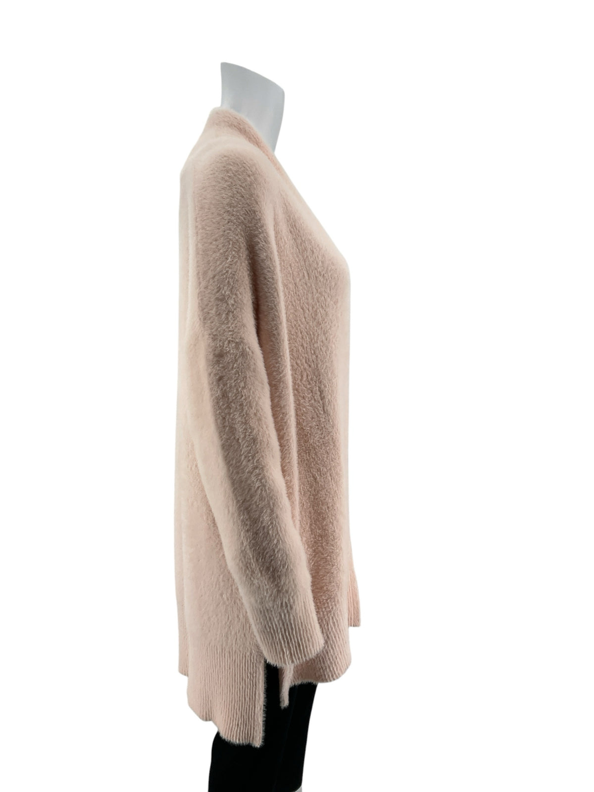 Rachel Zoe Pink Fuzzy Eyelash Knit Dolman Sleeve Cardigan Shrug Size Small