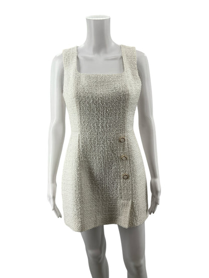 Lilly Pulitzer White Tweed Pre-Owned Ladies Dress - Size 4