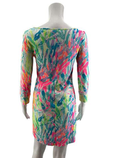 Lilly Pulitzer Essie Dress Turtley Awesome Print Pima Cotton XS