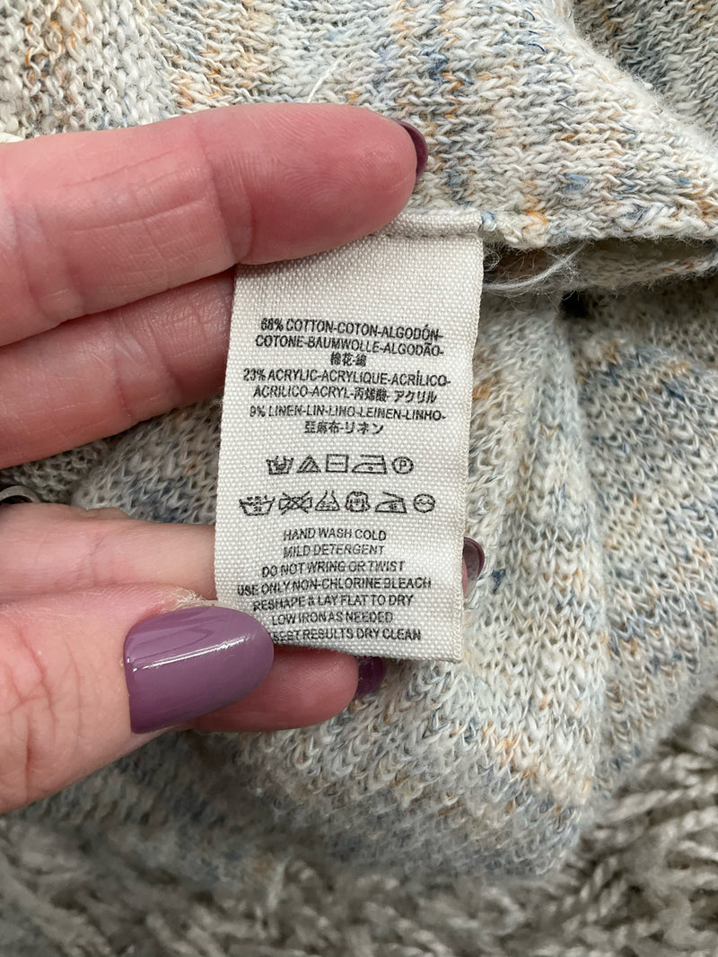 Free People Cream/Blue/Orange Heathered Pre-Owned Ladies Top - Size Large