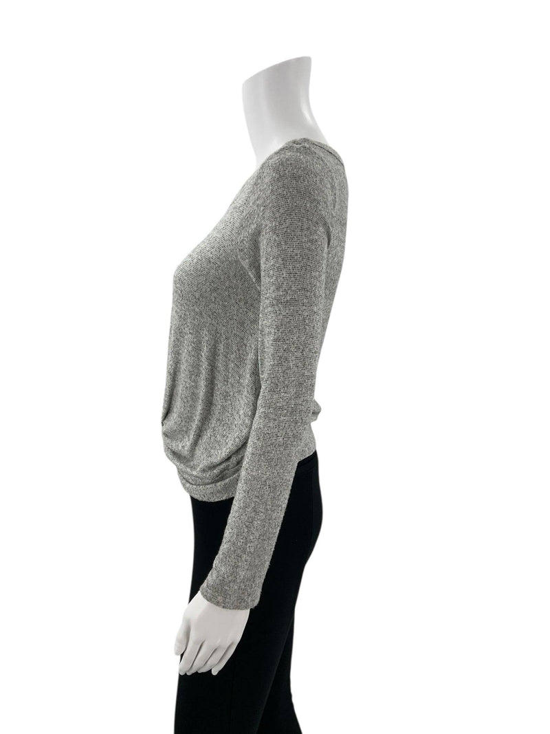 Caution To The Wind Gray Heathered Top - Size XS - Margaret’s Fine Consignment