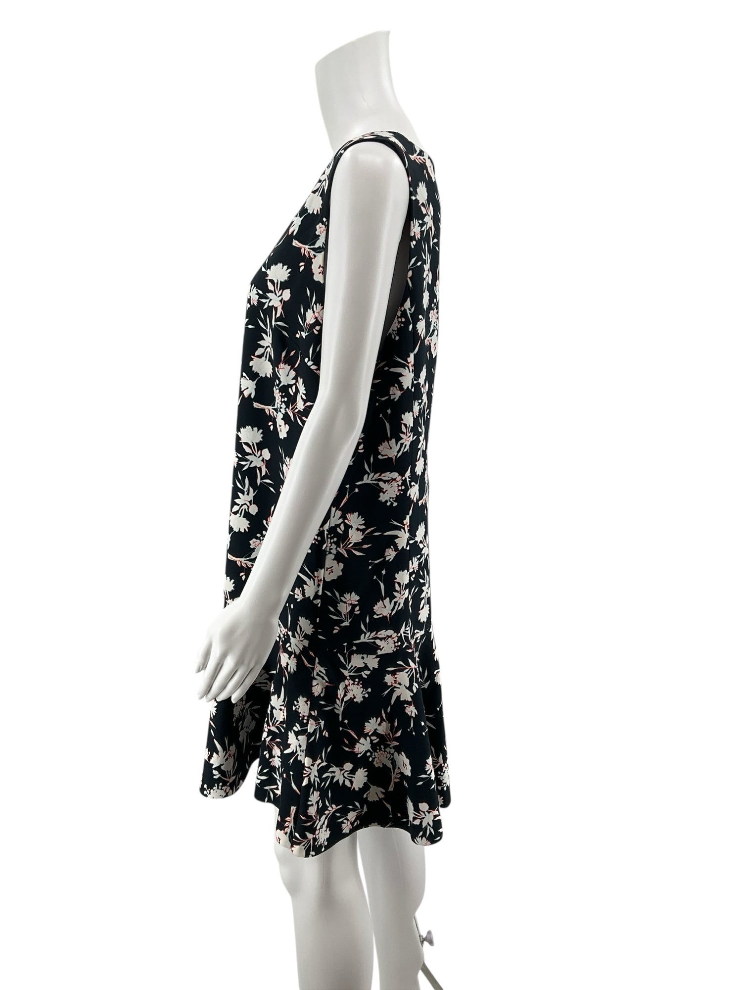 Banana Republic Floral V-Neck Sleeveless Flounce Dress Size 12