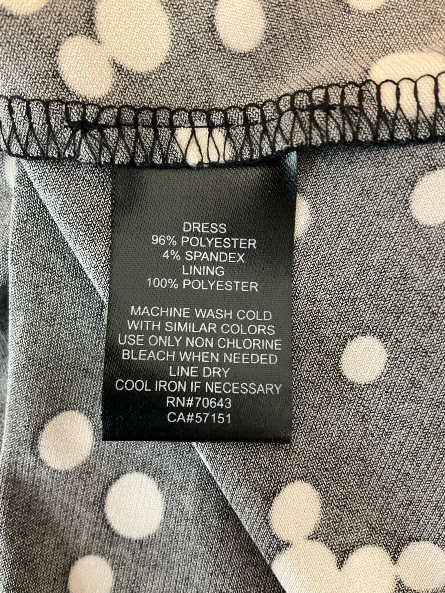 Jessica Howard Black &amp; White Polka Dot Ruched A-Line Midi Dress Size 12