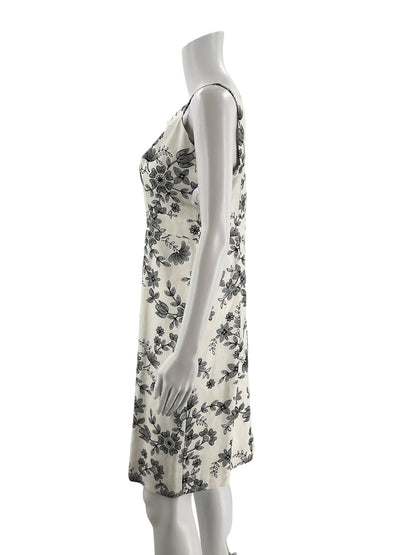 Ann Taylor White/Black Floral Pre-Owned Ladies New With Tags Dress