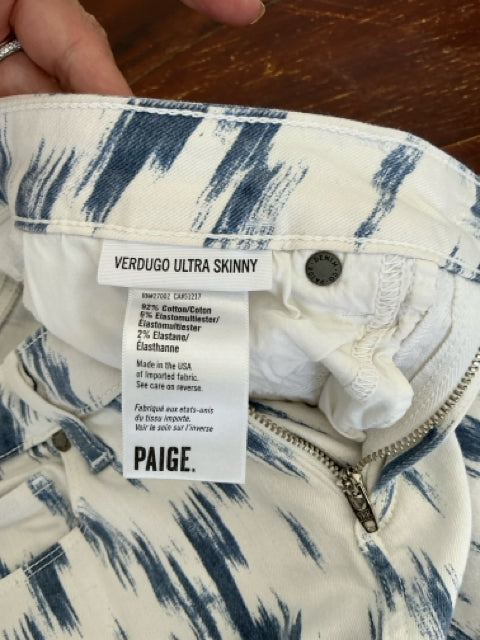 PAIGE Verdugo Ultra Skinny Ankle Jeans Alexandria Ikat Print Size 28 / 6 - ONLINE ONLY