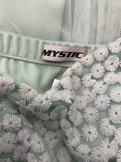 Mystic sage Mini Sage Green Strapless Tulle Dress Embroidered Bodice Medium - Size M