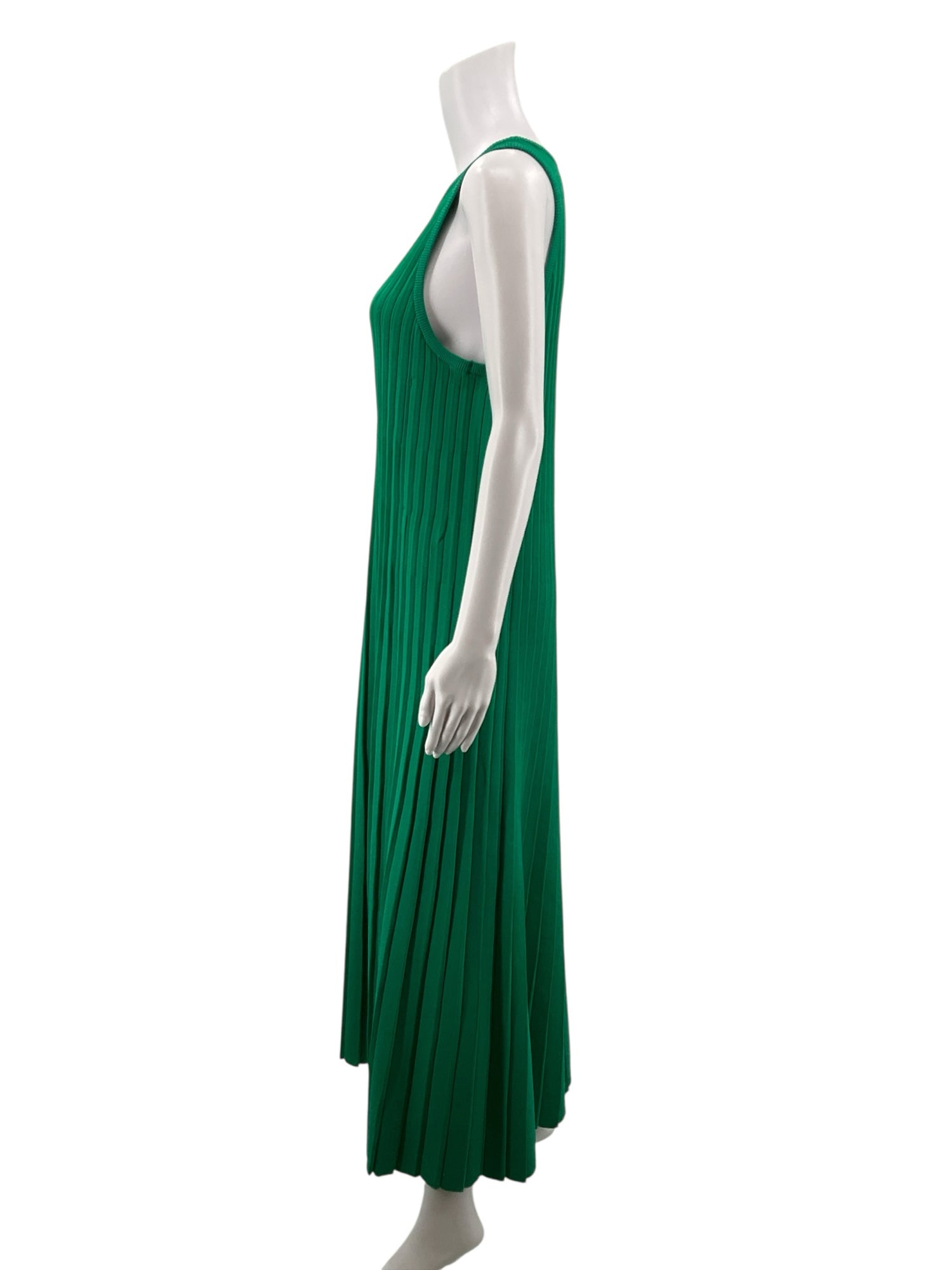 English Factory Green Maxi Green Ribbed Knit Sleeveless Midi Dress Size Medium - Size M