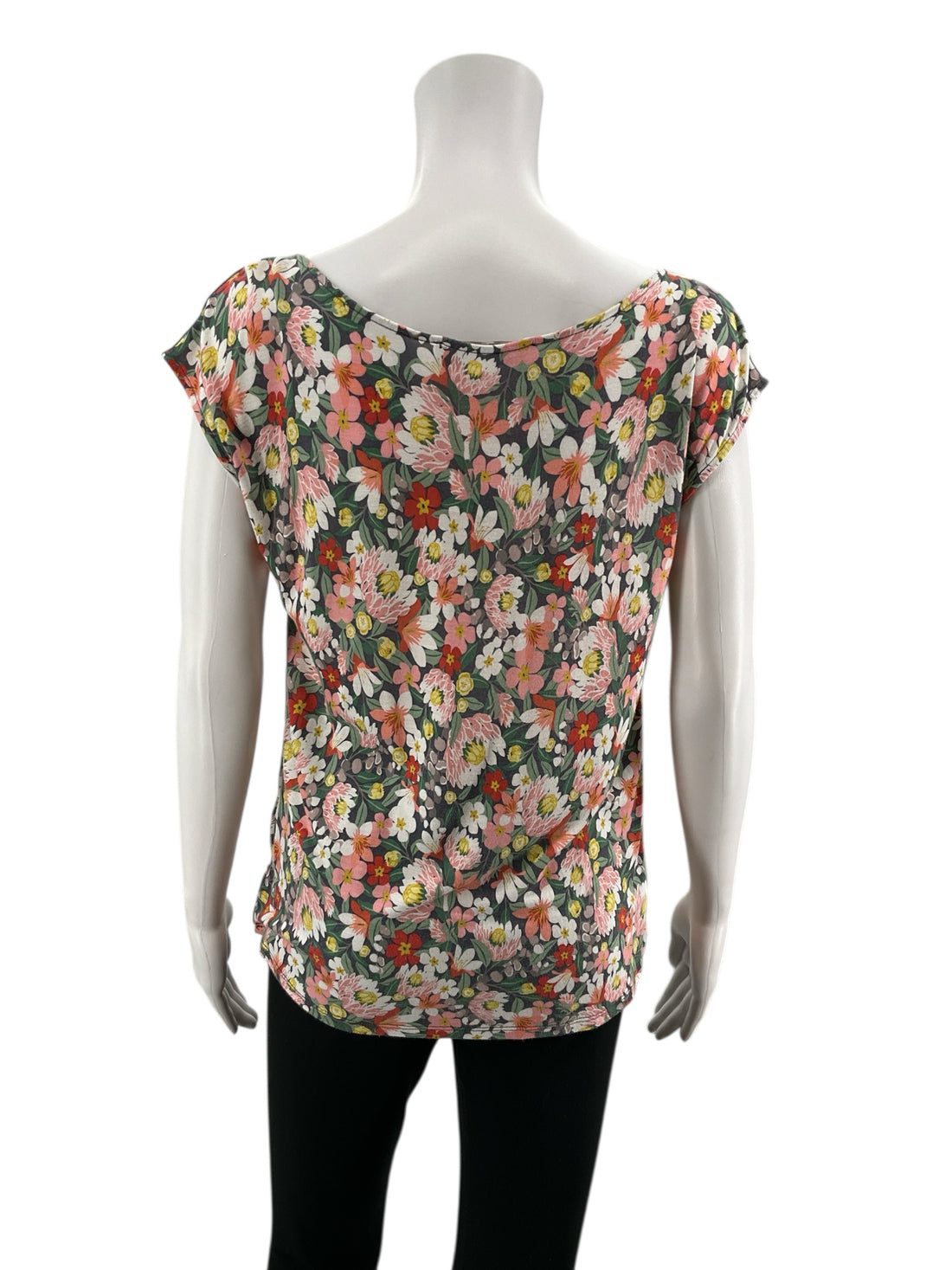 LOFT Protea Floral Mixed Media Top Size Small