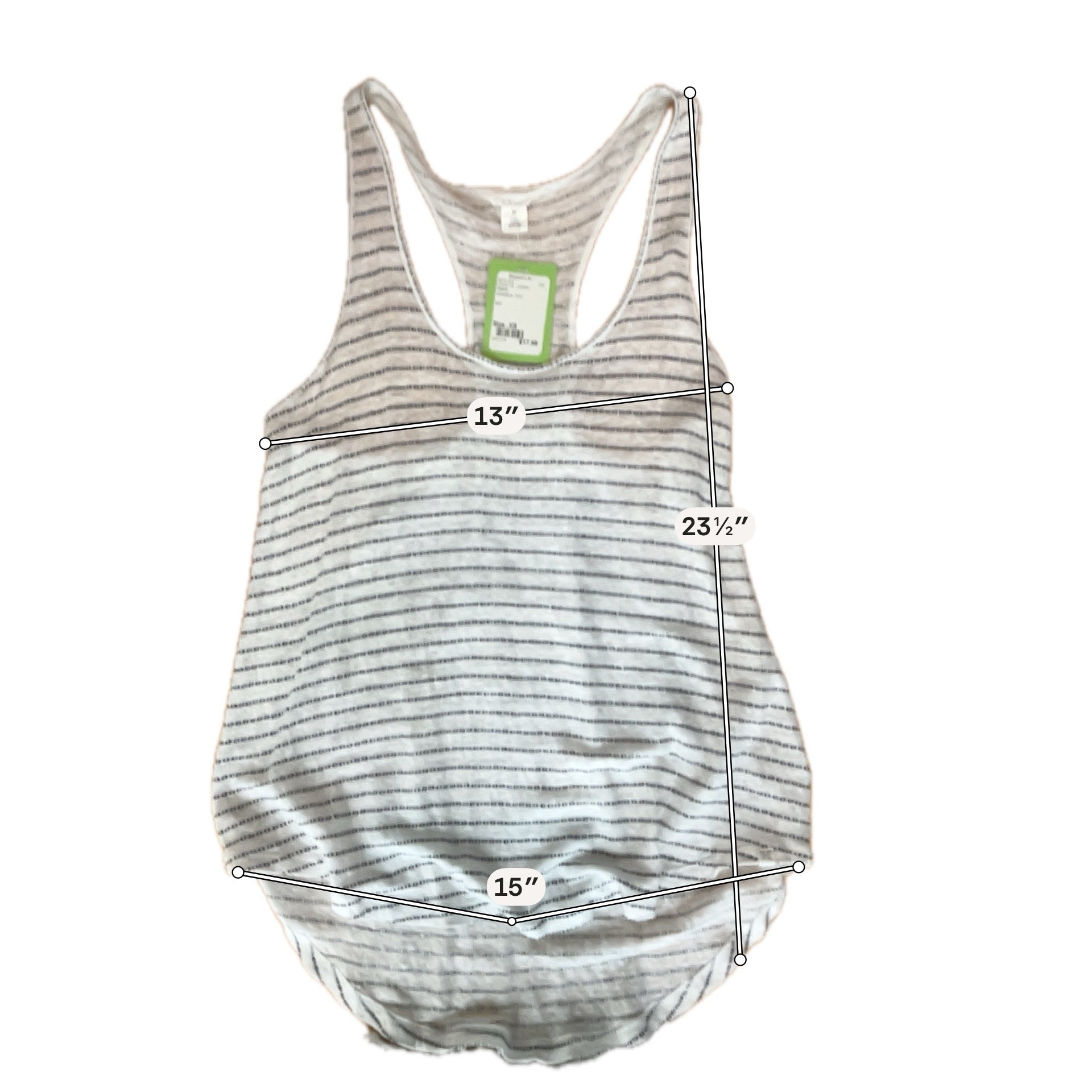 Caslon Linen Racerback Striped Tank Top Size XS
