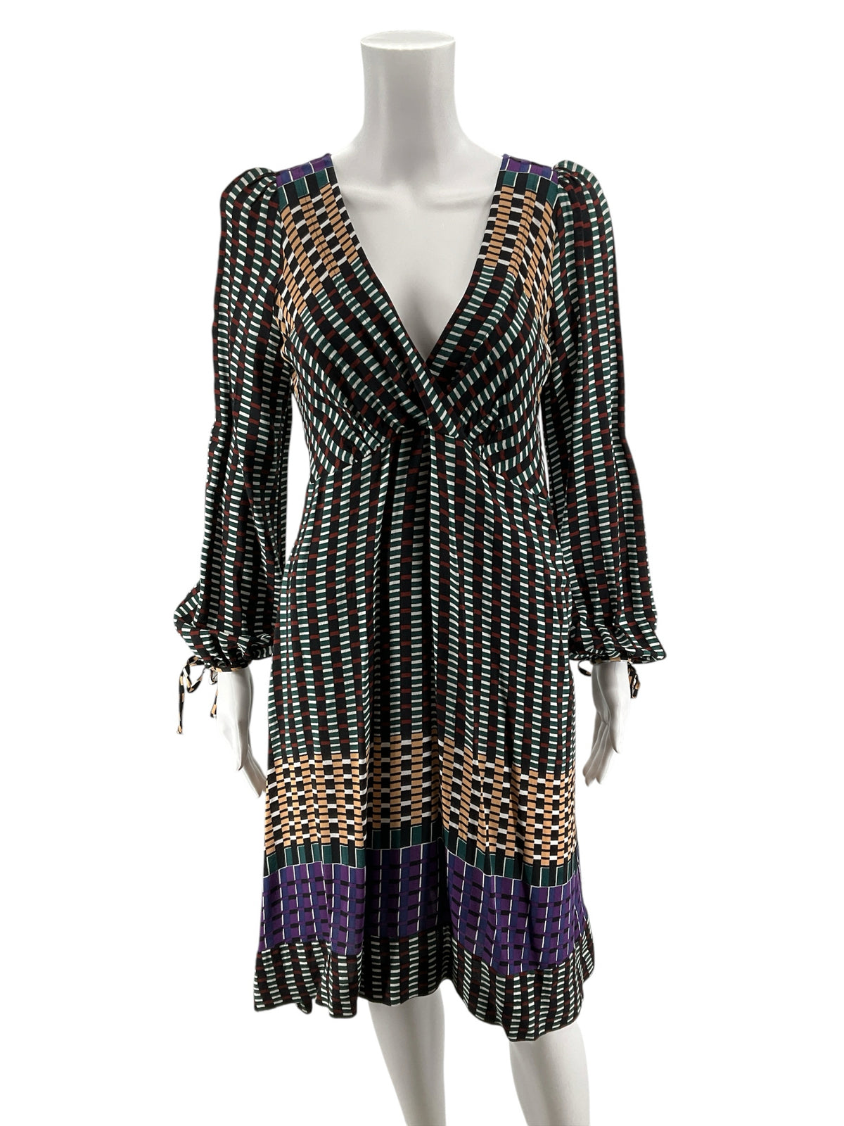Maeve by Anthropologie Lida Geometric Print Midi Dress Size 0 - ONLINE ONLY