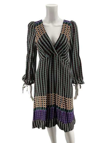 Maeve by Anthropologie Lida Geometric Print Midi Dress Size 0 - ONLINE ONLY