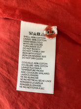 Steele Orange/tan Mini Red & White Ikat Print Cotton Tiered Mini Dress S Petite - Size sp