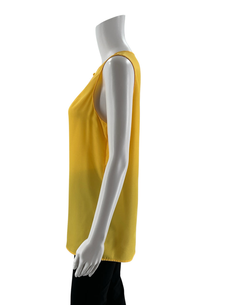 Cremieux Yellow Solid Pre-Owned Ladies Top - Size Small