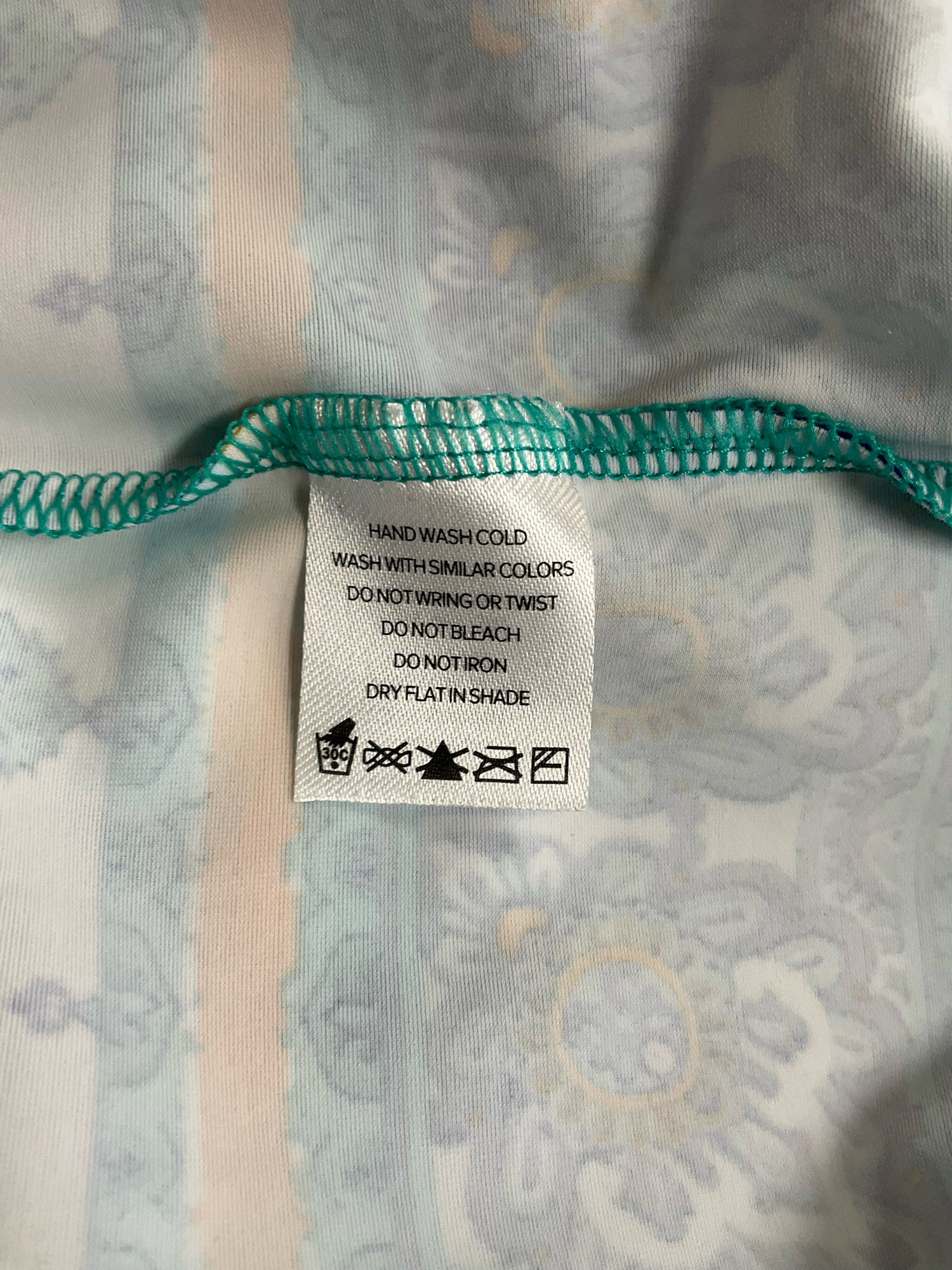 Cabana Life white/turquoise Coverup St. Armands Tunic Dress UPF 50+ Swim Cover-Up Size 2X - Size 2X