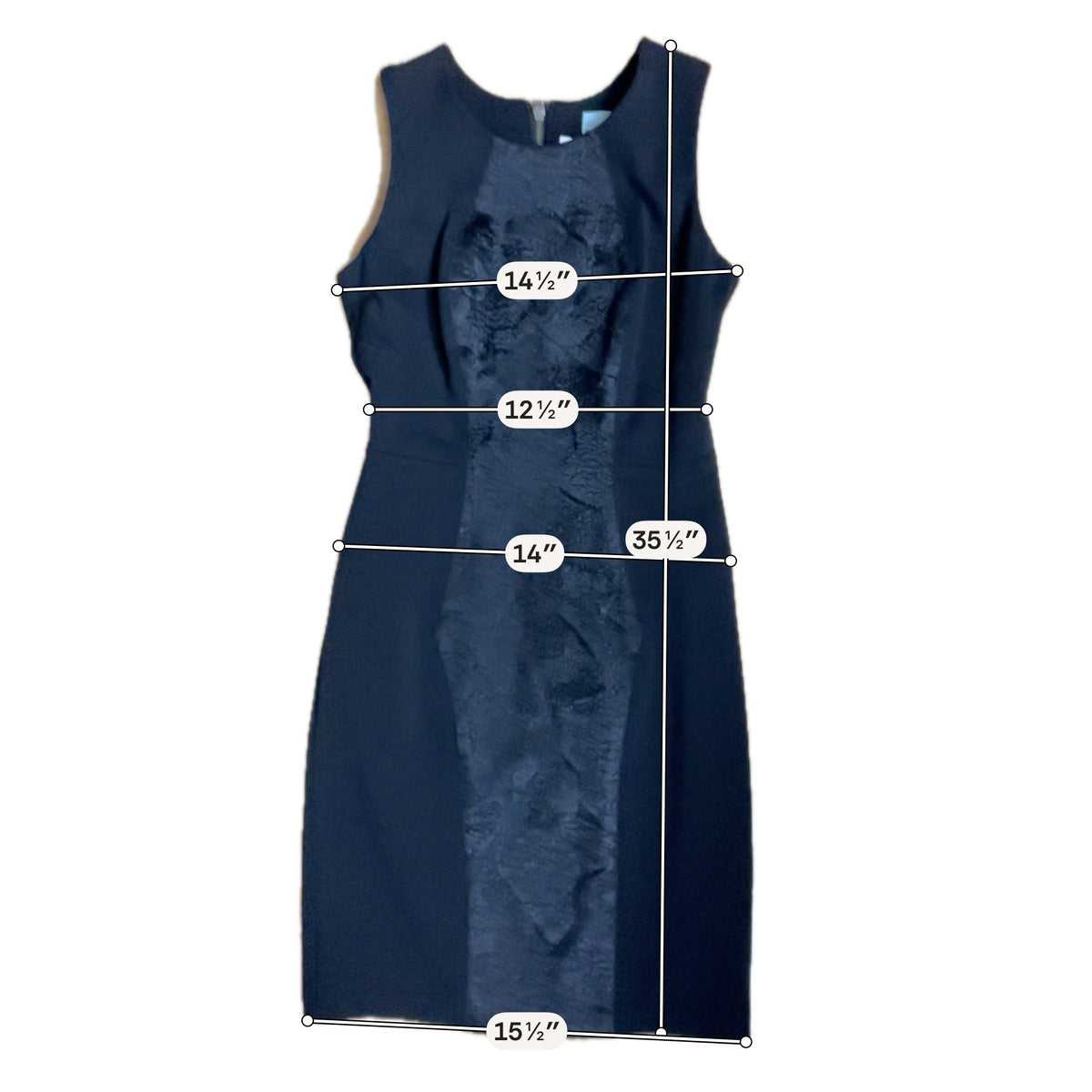 Tracy Reese New York Black Lace Panel Ponte Sheath Dress Size 4 | LBD Cocktail - ONLINE ONLY