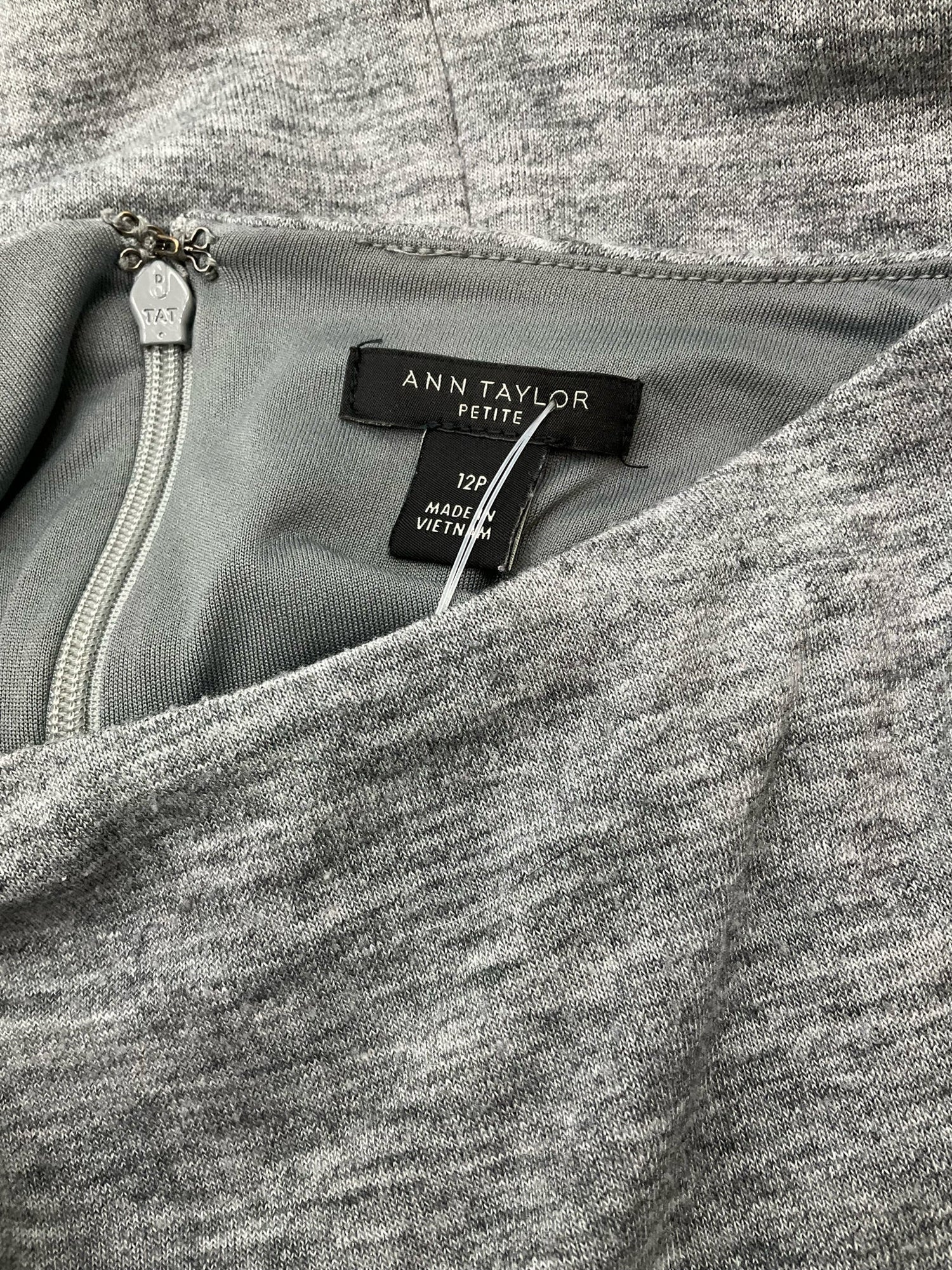 Ann Taylor Gray Heathered Pre-Owned Ladies Dress - Size 12 Petite - Margaret’s Fine Consignment