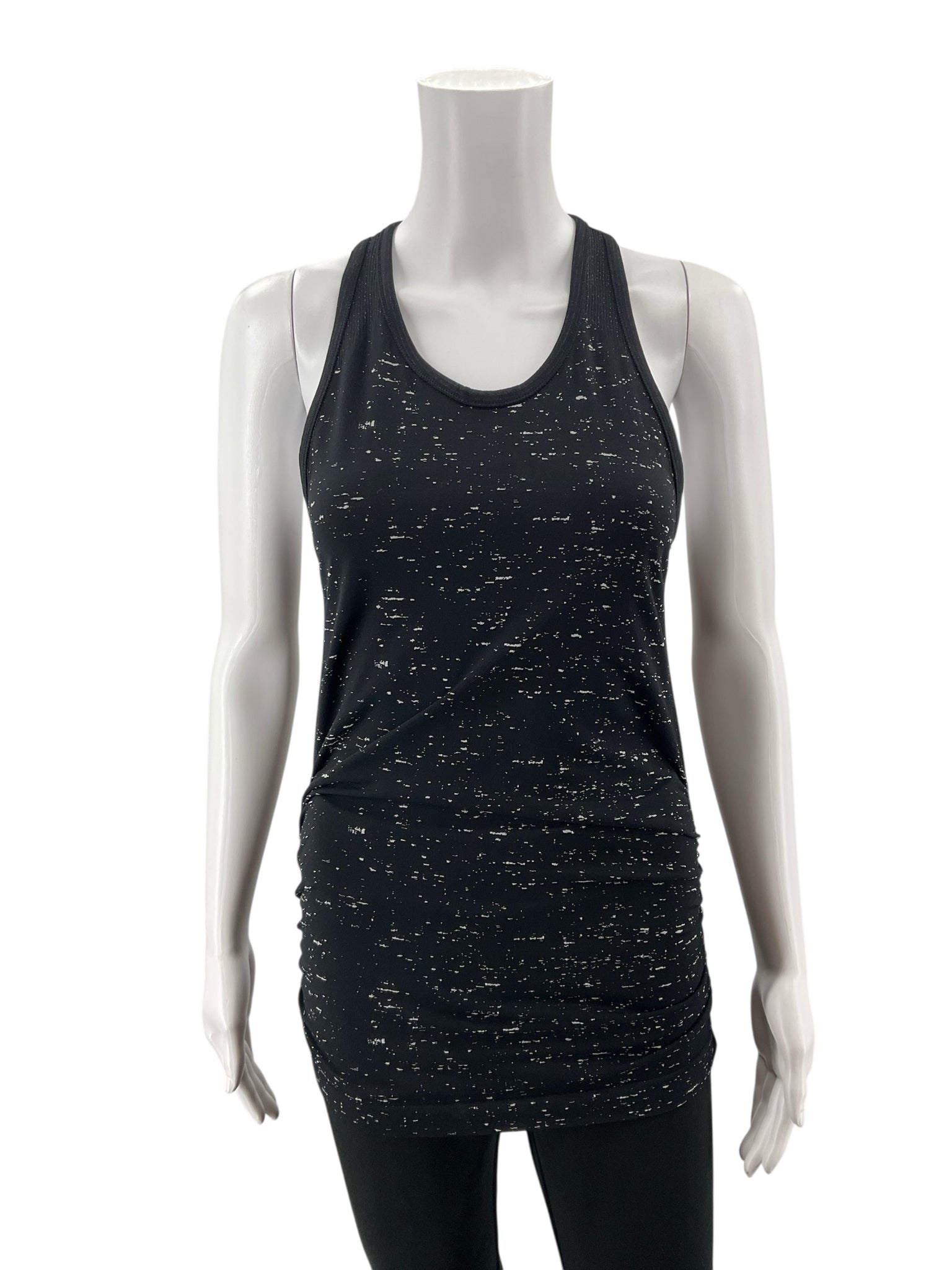 Athleta Momentum Seamless Racerback Tank Top Heather Black Size Small