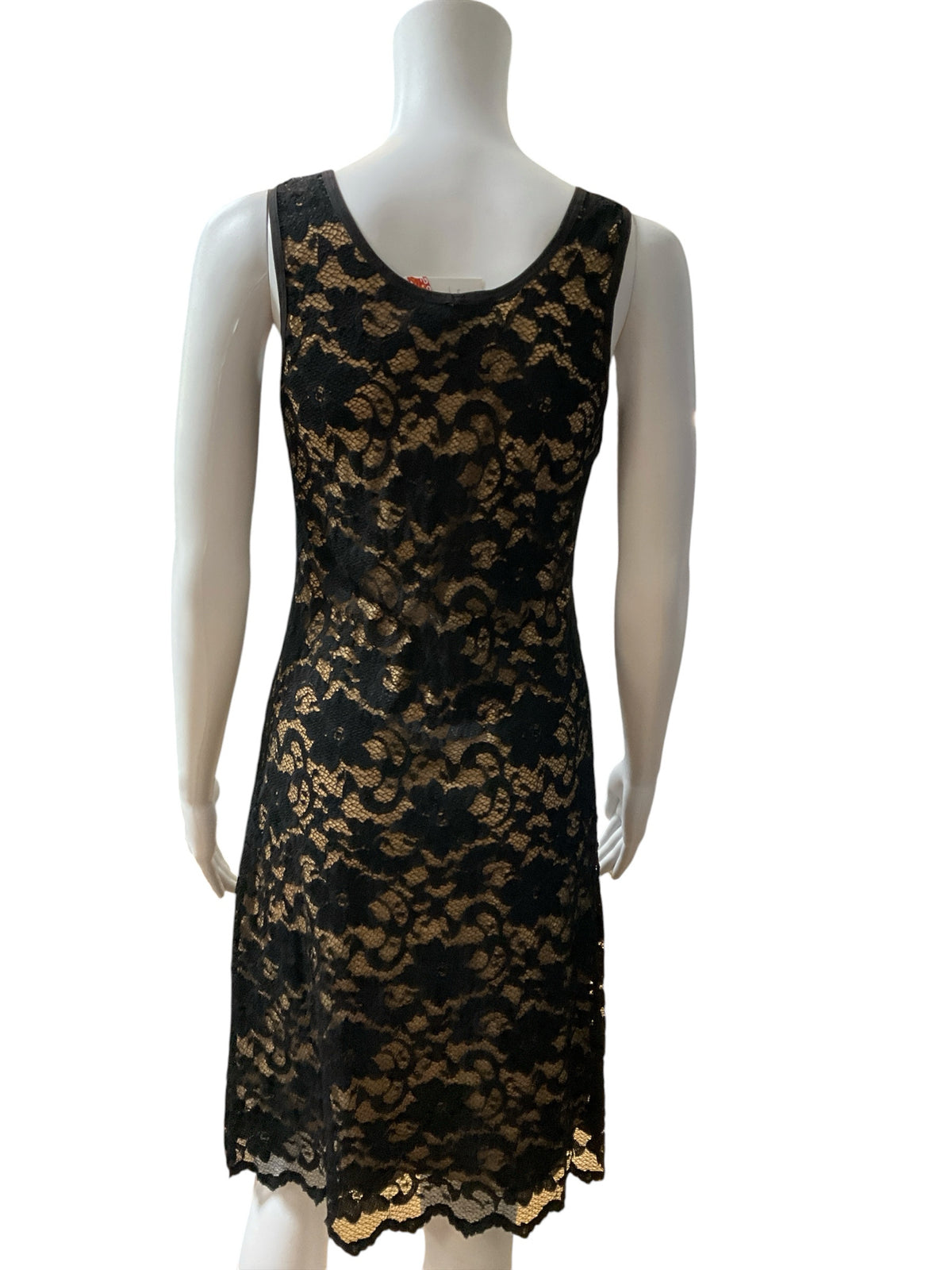 Karen Kane Kate Black &amp; Tan Floral Lace Sheath Dress NWT Size Small - ONLINE ONLY