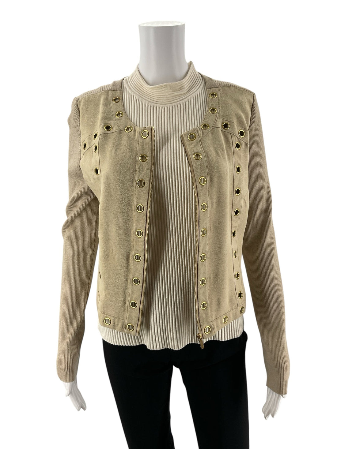 Cache Tan Suede Pre-Owned Ladies Jacket - Size Large - Margaret’s Fine Consignment