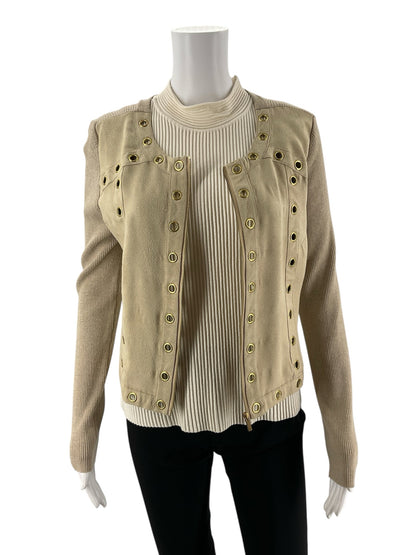 Cache Tan Suede Pre-Owned Ladies Jacket - Size Large - Margaret’s Fine Consignment