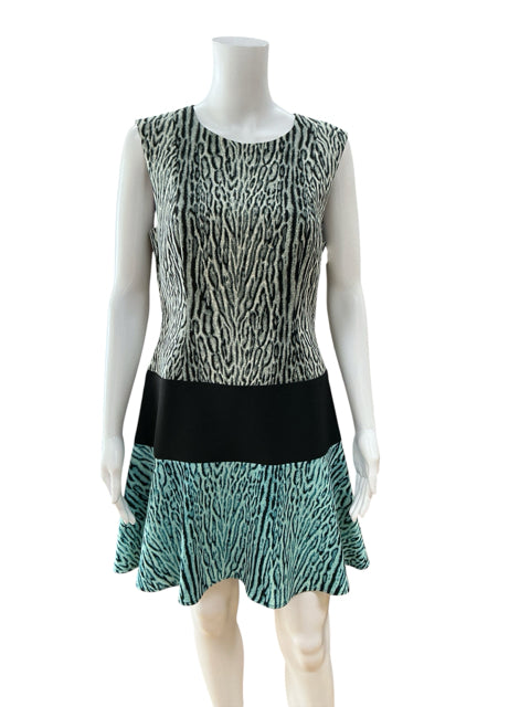 BCBGMAXAZRIA Adison Chalk Python Print Sleeveless Sheath Dress Size 8