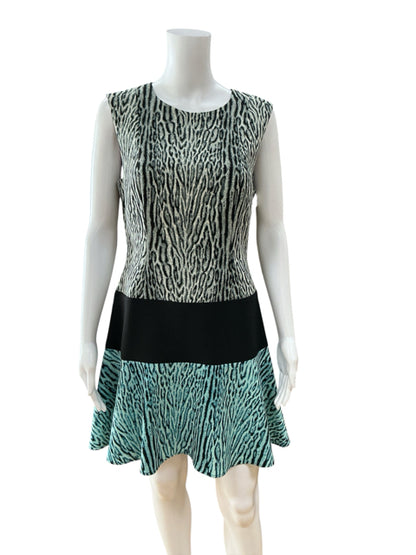 BCBGMAXAZRIA Adison Chalk Python Print Sleeveless Sheath Dress Size 8