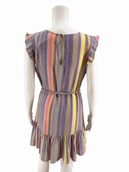 Marine Layer Blue/Pink/Yellow Stripe Dress Size Medium - rear view