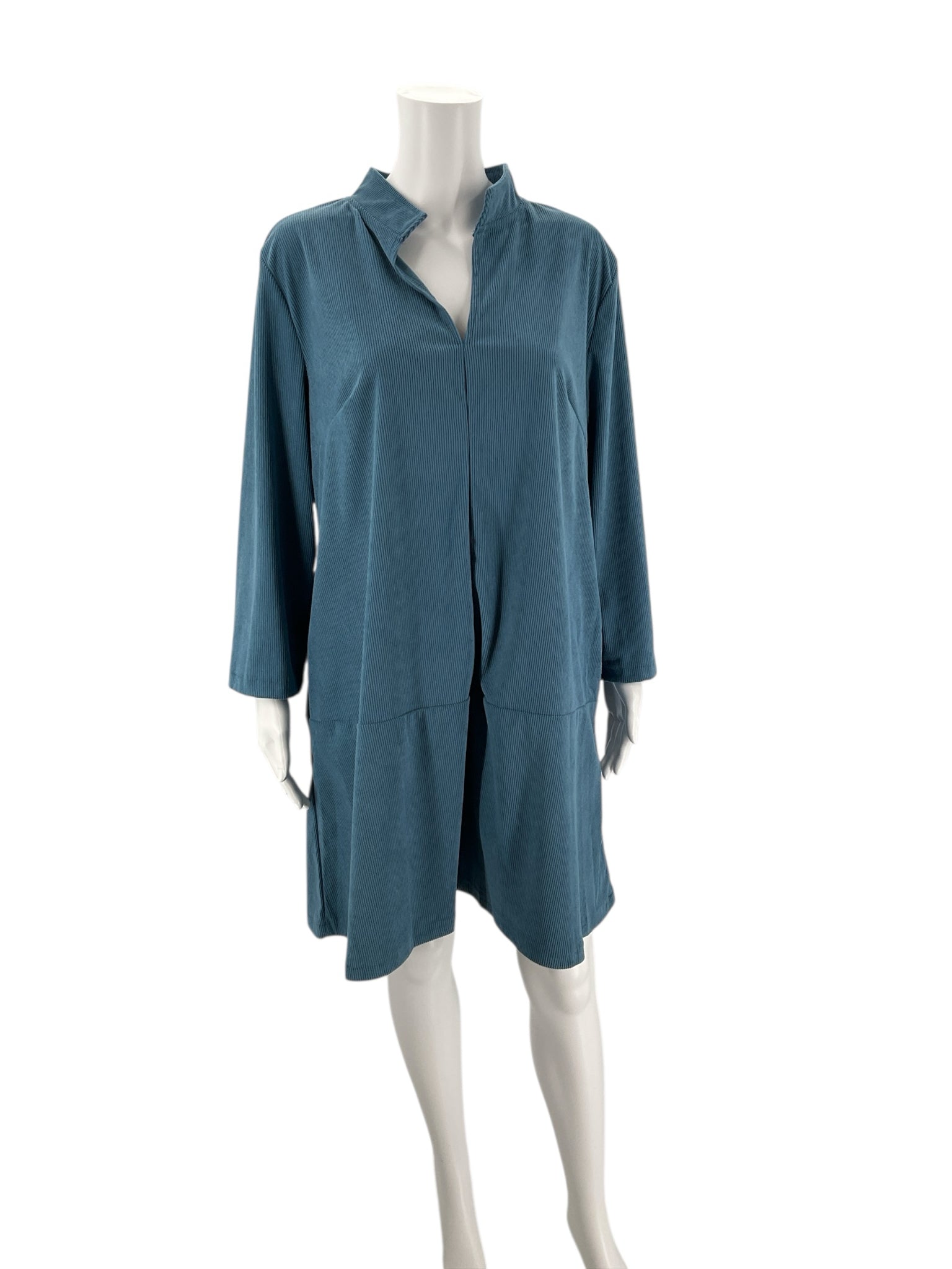 Fashion Blue Corduroy Pre-Owned Dress - Size XL