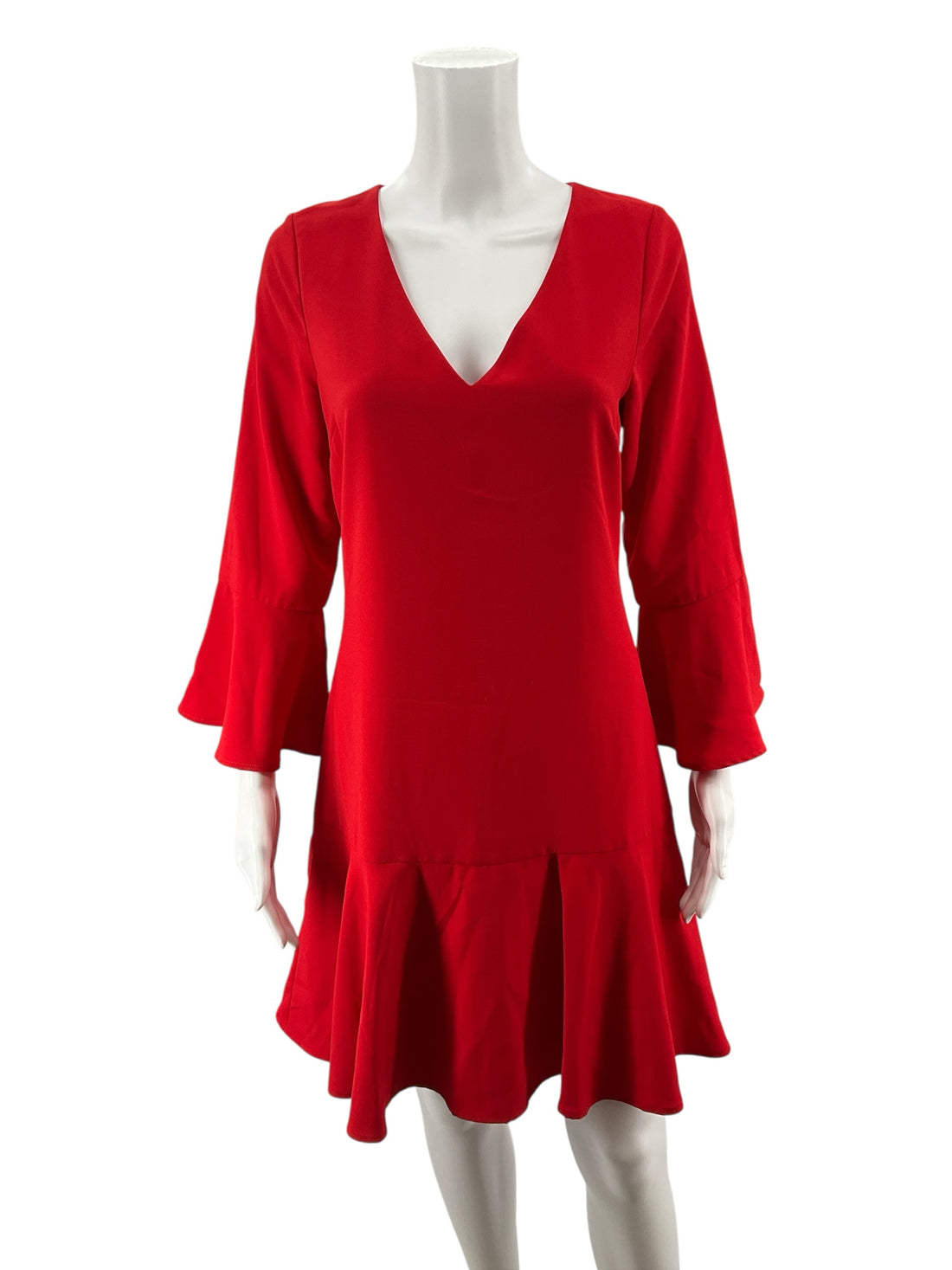 Julie Brown Red Solid Pre-Owned Ladies New With Tags Dress - Size 4