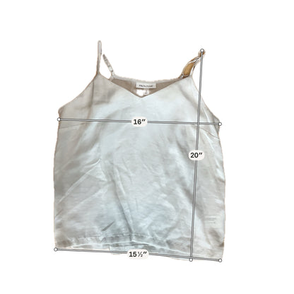 ProloguePrologue Cream Satin V-Neck Cami Top Size S | Adjustable Straps Minimalist